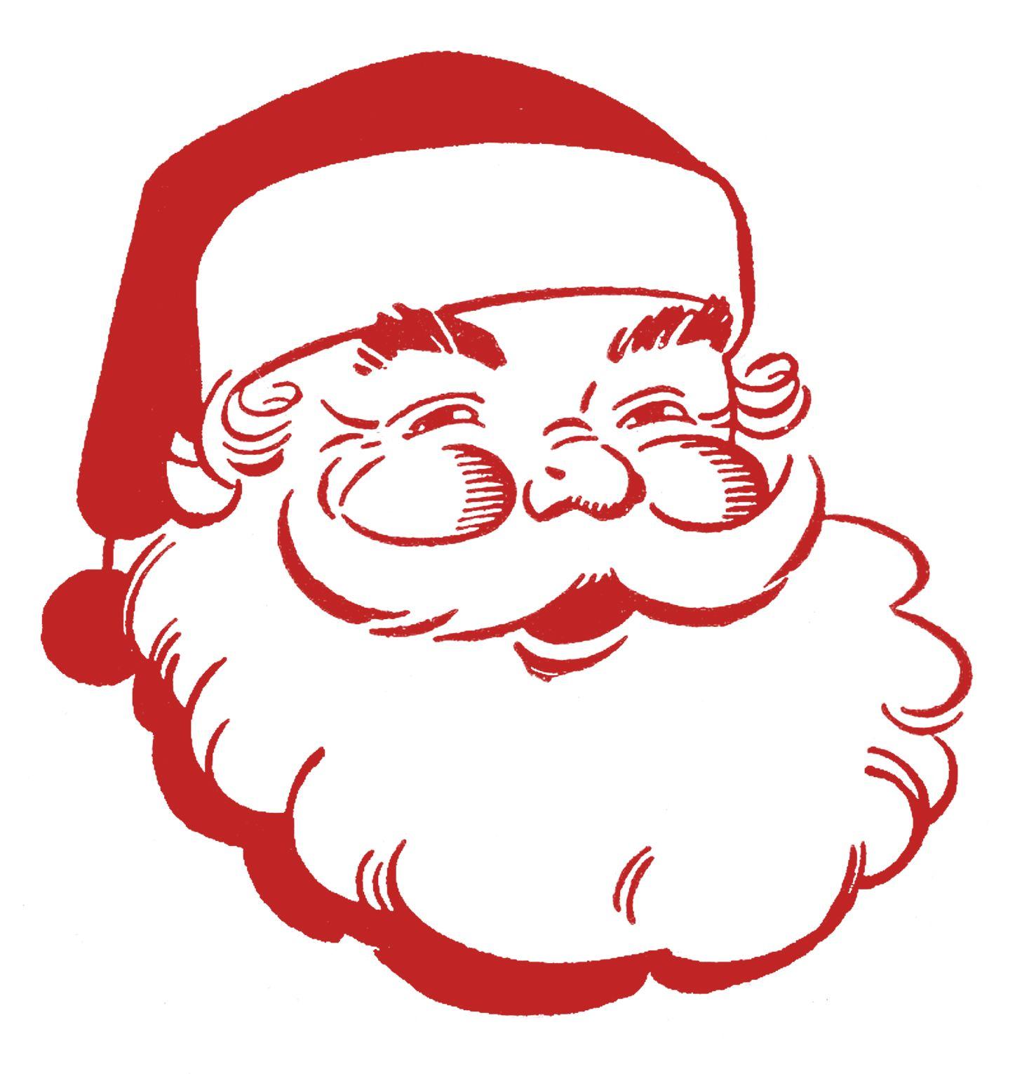 Santa Logo - Retro Santa Clipart