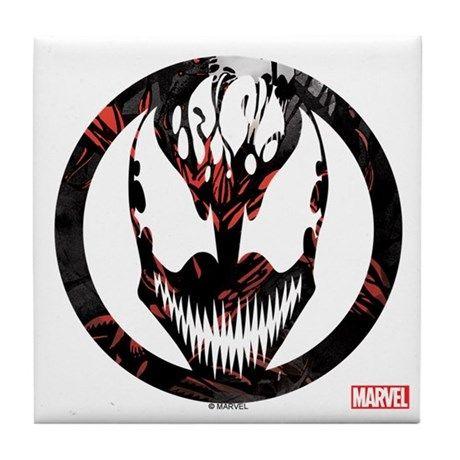 Carnage Logo - Carnage Logo Tile Coaster by MarvelExtreme