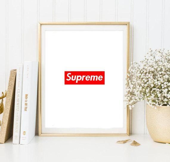 Supreme Fashion Logo - supreme fashion logo art painting art print room decor | Etsy