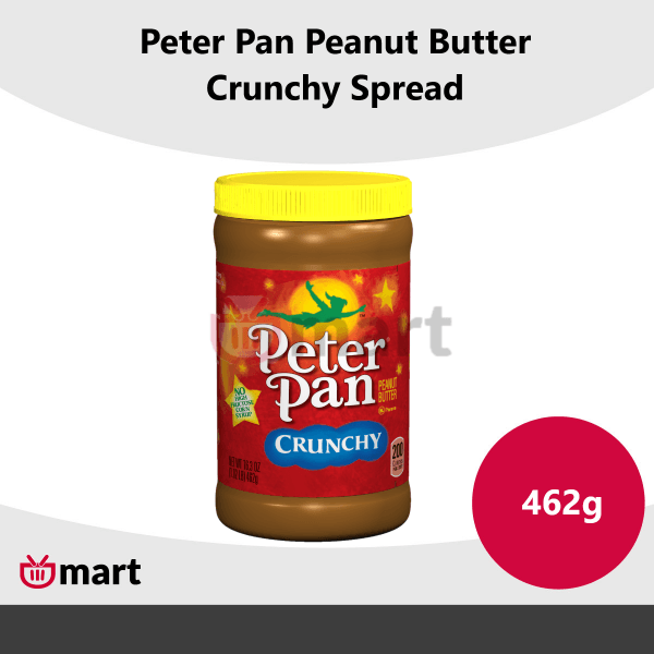 Peter Pan Peanut Butter Logo - Peter Pan Peanut Butter Crunchy Spread 462G - Savory Spread - Groceries