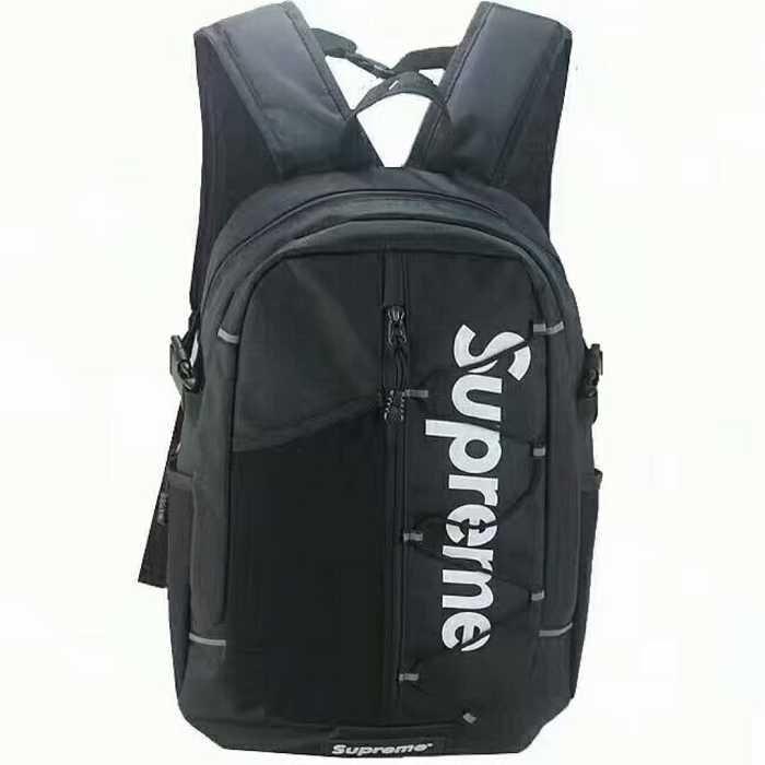 Supreme Fashion Logo - Cheap Supreme Black Fashion Backpack with Reflective Logo and New