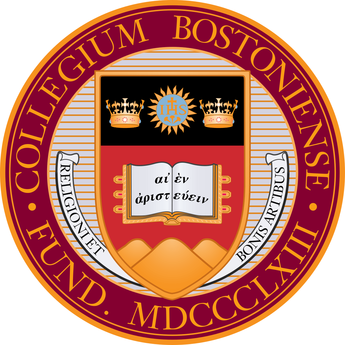 Red and Black College Logo - Boston College