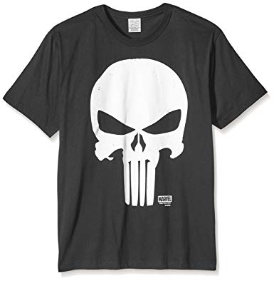 Punisher Skull Logo - The Punisher Skull Logo Marvel Comics T-Shirt: Amazon.co.uk: Clothing