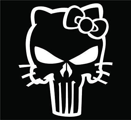 Punisher Skull Logo - Amazon.com: Hello Kitty 5.5