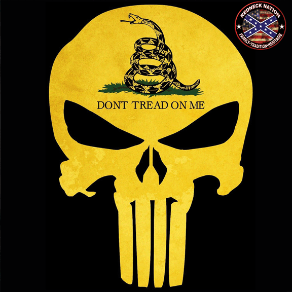 Punisher Skull Logo - Don't tread on me Punisher Skull Sticker