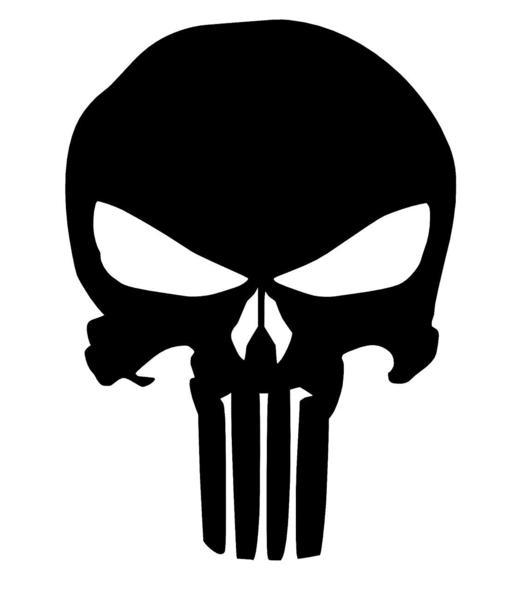 Punisher Skull Logo - Punisher Skull Logo Vinyl Decal Helmet Sticker windows coolers ...