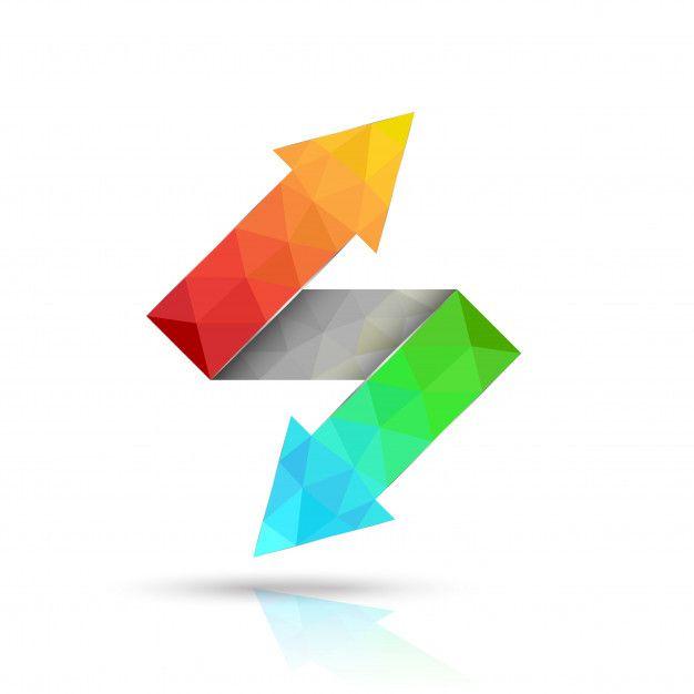 Two Arrows Up Logo - Two way arrows up and down Vector