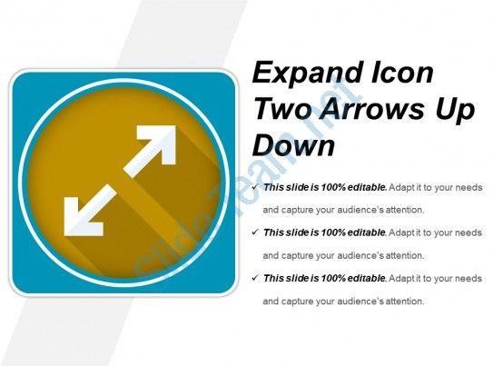 Two Arrows Up Logo - Expand Icon Two Arrows Up Down. Templates PowerPoint Presentation