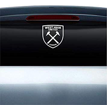 Inverted United Logo - M T Enterprises West Ham United Internal Glass Inverted Car Decal