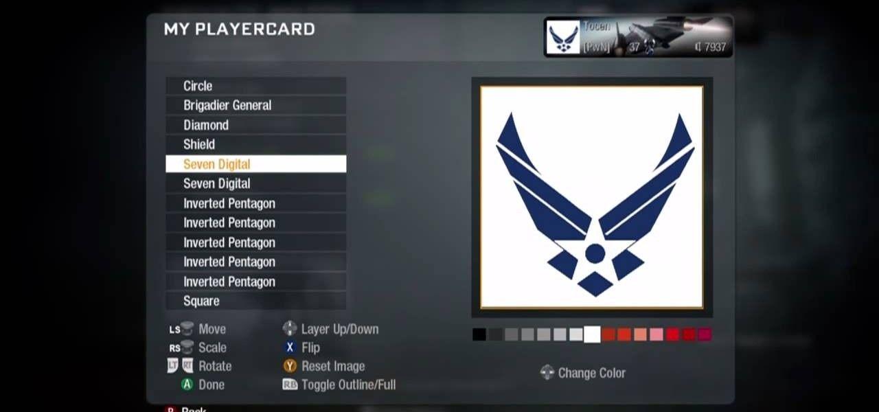 Inverted United Logo - How to Draw the United States Air Force logo in the Black Ops emblem ...