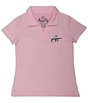 Pink Polo Logo - Peppa Pig Logo Light Pink Polo T-Shirt for Girls: Amazon.in ...