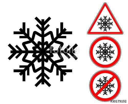 Snow Star Logo - Snow star pictogram warning and prohibition signs