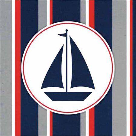 Red White Blue Sailboat Logo - Sailboat Vector Silhouette Stripes Juvenile Art Illustration Red ...