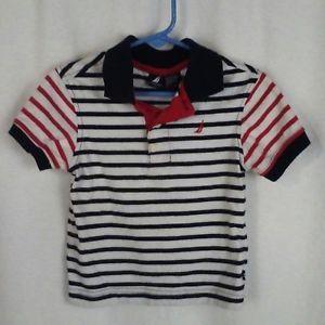 Red White Blue Sailboat Logo - Nautica boys polo shirt Size 2T Red white blue Stripes