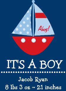 Red White Blue Sailboat Logo - Red And Blue Sailboat Stickers & Labels