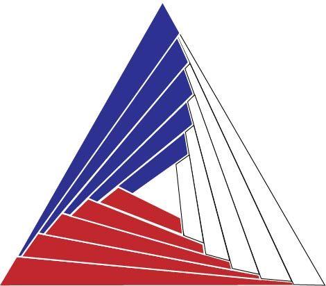Red White Blue Sailboat Logo - Entry by creativos247 for I need a logo in the shape of a pyramid