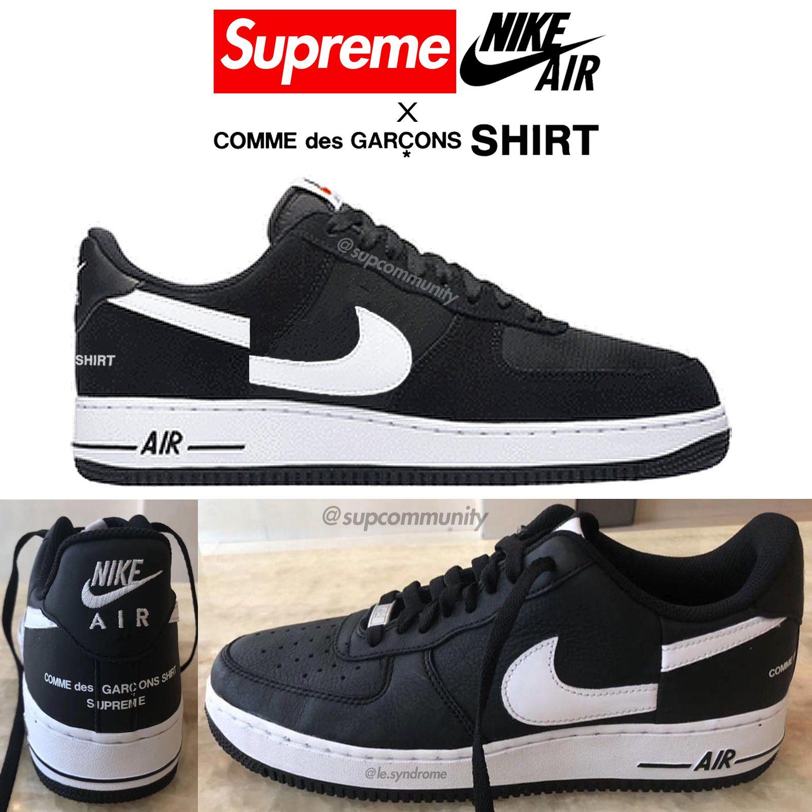 CDG Air Logo - Supreme/CDG/Nike Air Force 1 Leak : supremeclothing