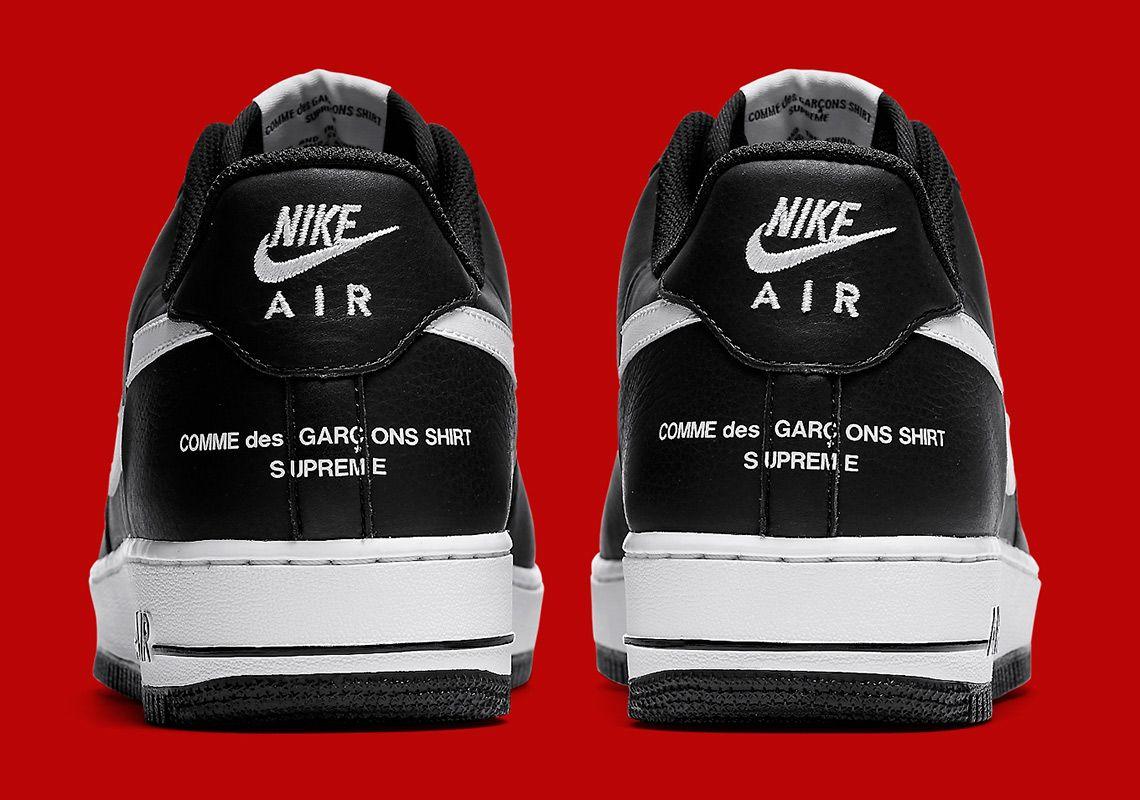 CDG Air Logo - Supreme CDG Nike Air Force 1 Black Split Swoosh AR7623-001 ...