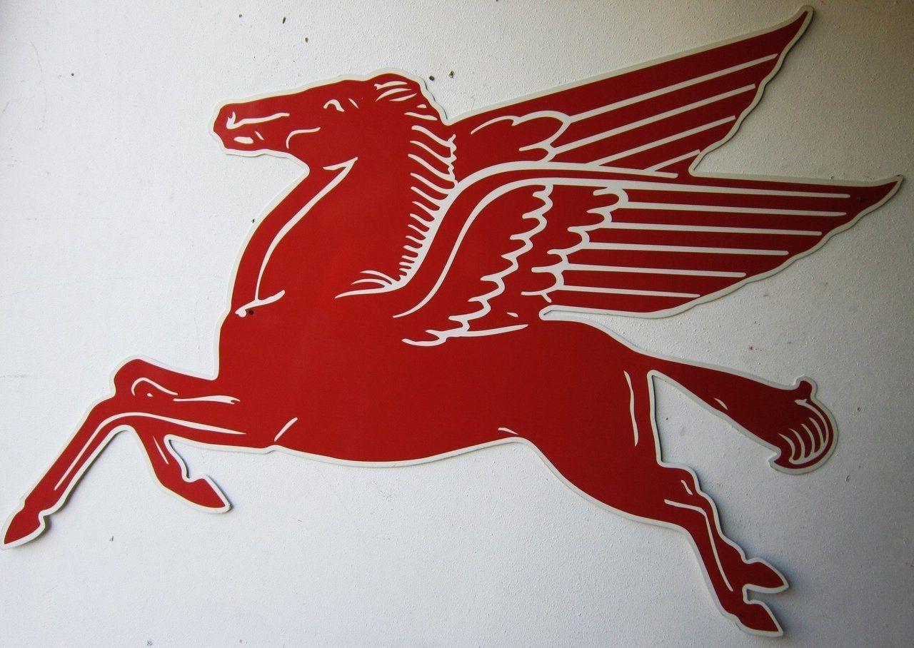 Horse Gas Station Logo - Mobil Pegasus Horse Sign Gas Station 72