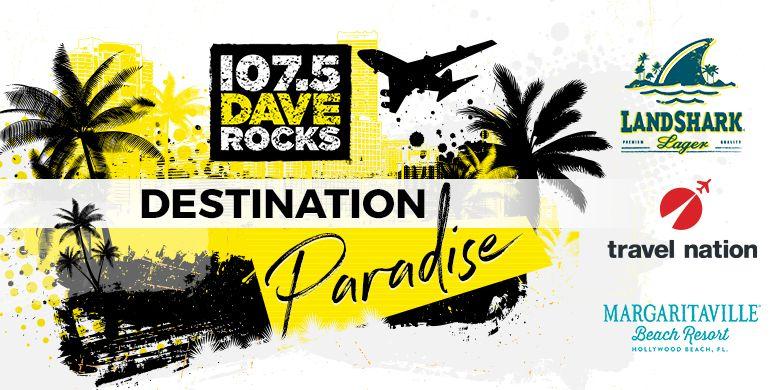 Destination Paradise Logo - Dave's Destination Paradise | 107.5 Dave Rocks