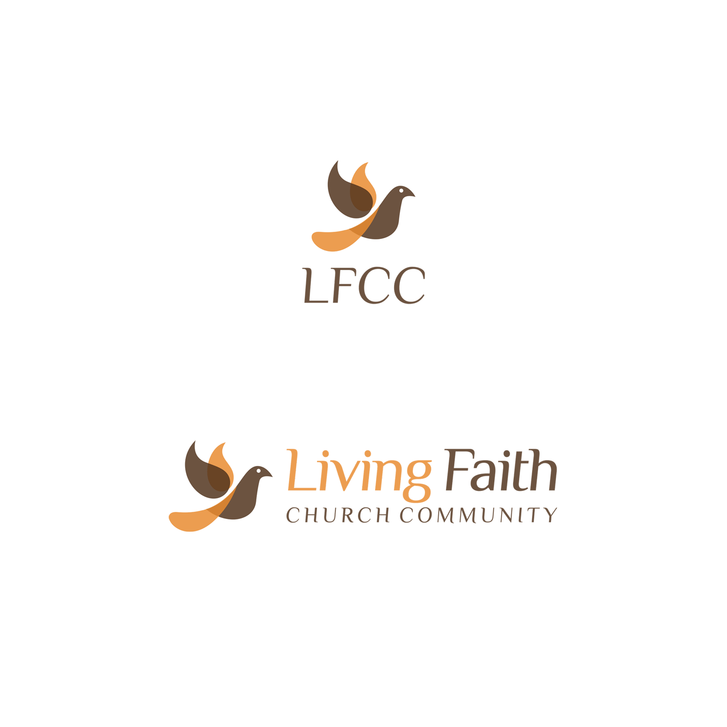 Brown Dove Logo - Church Logos for Christian Apps and Organizations