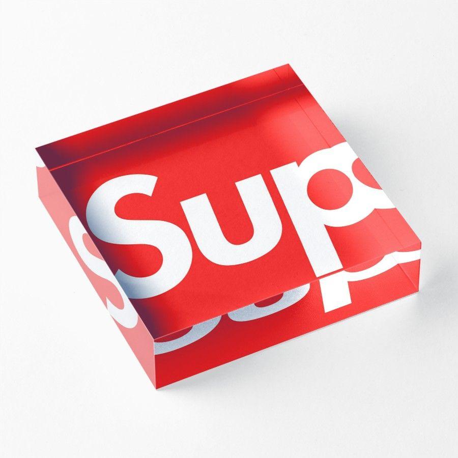 Angled Red Box Logo - Angle Supreme, Box Logo, Blow Up, Custom, Kicks, Sneaker Poster, Art ...