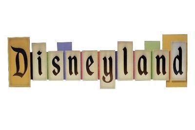 Vintage Disneyland Logo - DISNEY PARKS DISNEYLAND VINTAGE PARK ENTRANCE MARQUEE Large Wood ...