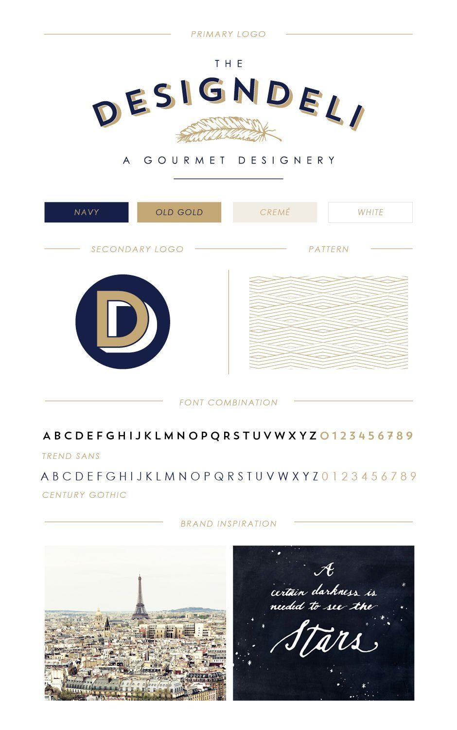 Navy and Gold Logo - The Designdeli – Navy Gold & Creme Logo and Brand Design Style Board ...