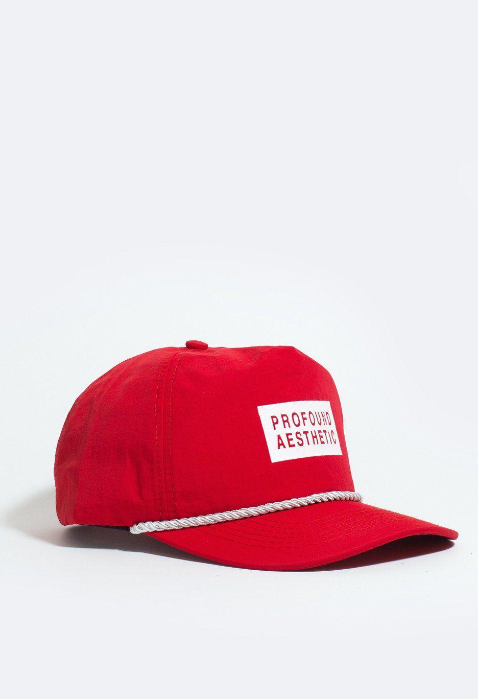Angled Red Box Logo - Nylon Snapback Box Logo Hat in Red – Profound Aesthetic