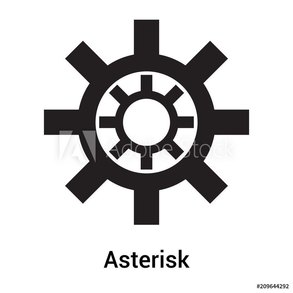 Astrik Logo - Photo & Art Print Asterisk icon vector sign and symbol isolated on ...