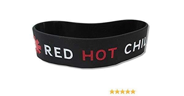 Astrik Logo - Amazon.com: Red Hot Chili Peppers Asterisk Text Logo Black Silicone ...