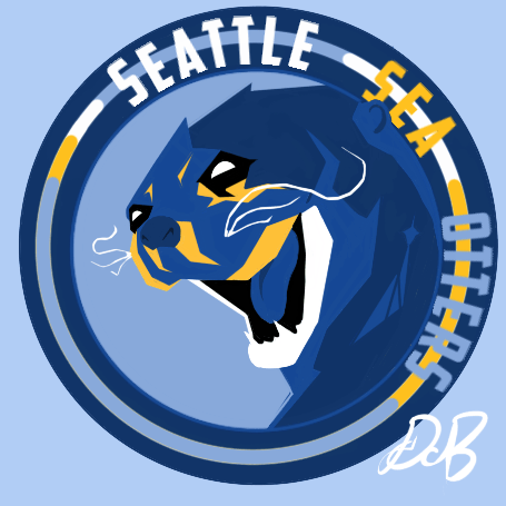 Otter Sports Logo - Alt Universe Baseball Logo (Seattle Sea Otters, Sketchbook Pro ...