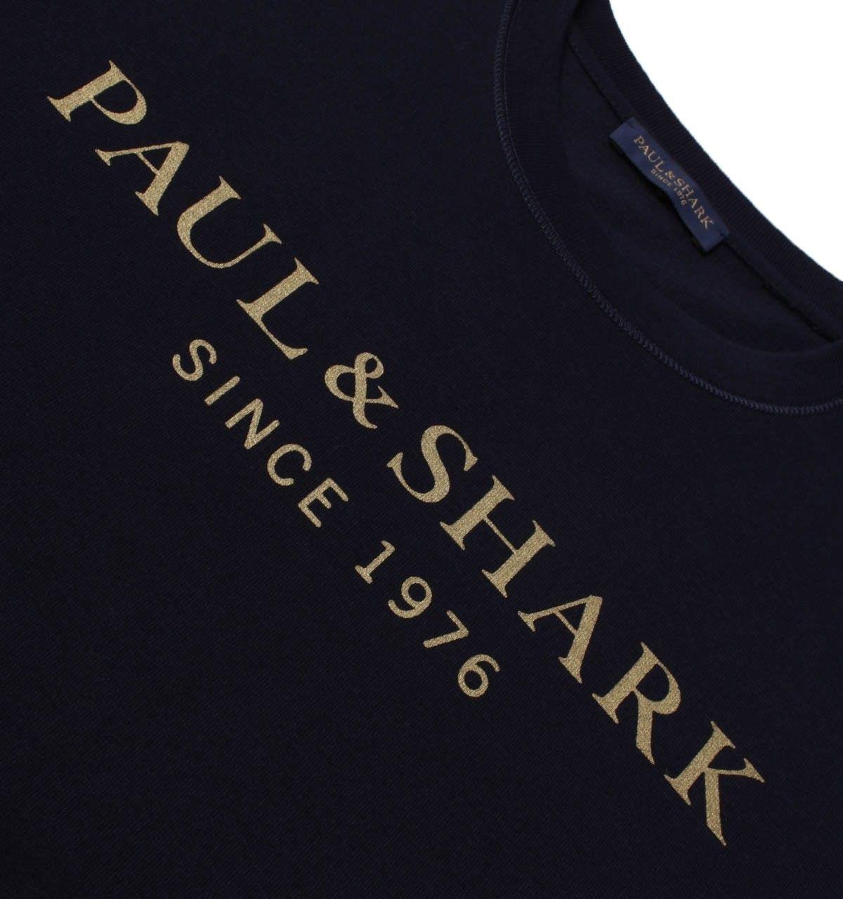 Navy and Gold Logo - Paul & Shark Navy Gold Logo Sweatshirt