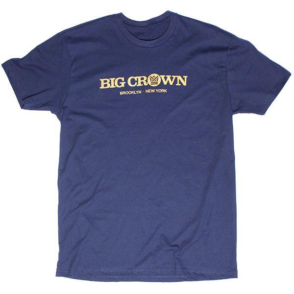 Navy and Gold Logo - Big Crown Logo Shirt (Navy/Gold) – Big Crown Records