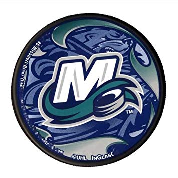 Otter Sports Logo - Missouri River Otters River Otters M-Logo Puck: Amazon.co.uk: Sports ...