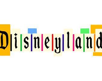 Vintage Disneyland Logo - Disneyland cricut | Etsy