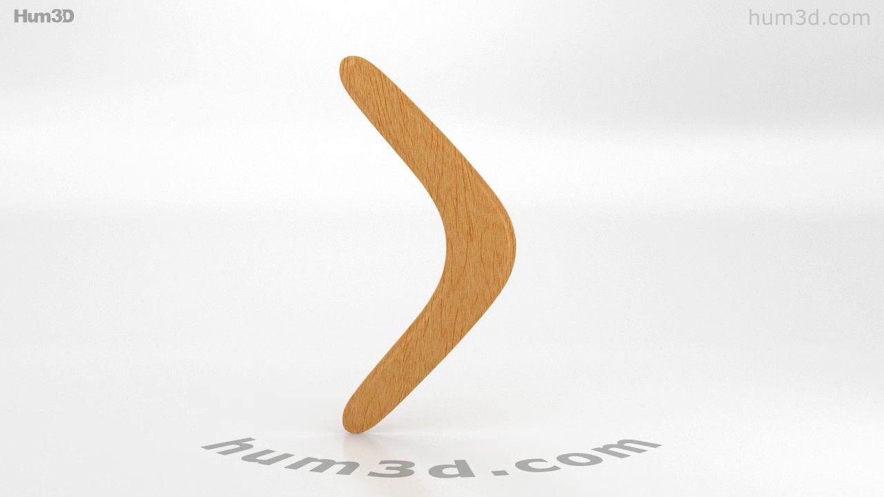 Boomerang 3D Logo - Boomerang 3D model by Hum3D.com
