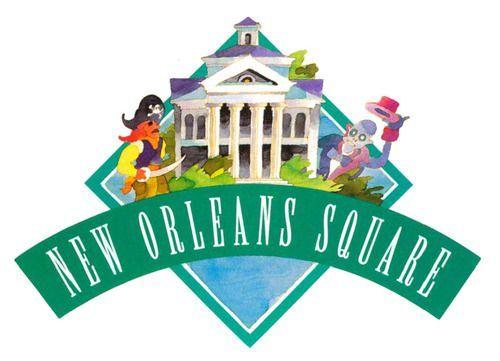 Vintage Disneyland Logo - Vintage New Orleans Square Logo. Disney Then & Now. Disneyland