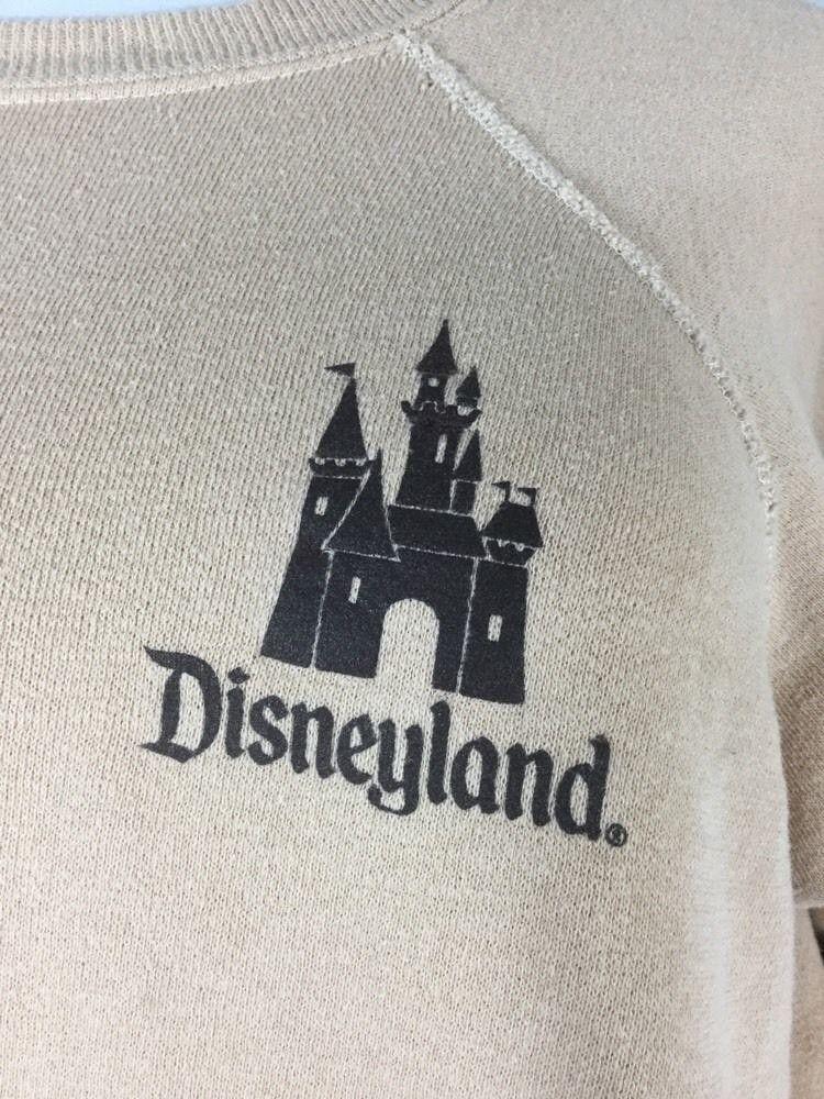 Vintage Disneyland Logo - VINTAGE 70s DISNEYLAND Logo Castle Icon Sweatshirt Sz. XL 46-48 ...