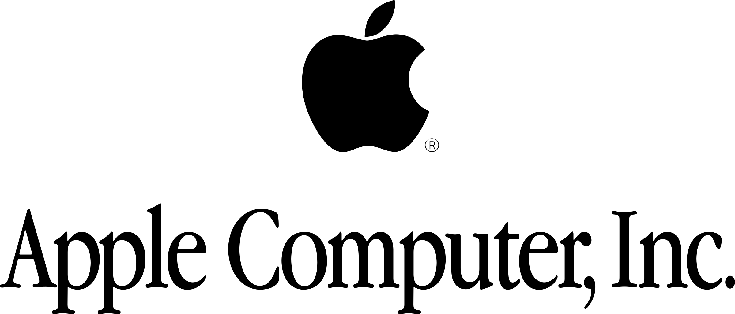 White Apple Computer Logo - APPLE COMPUTER Logo PNG Transparent & SVG Vector - Freebie Supply