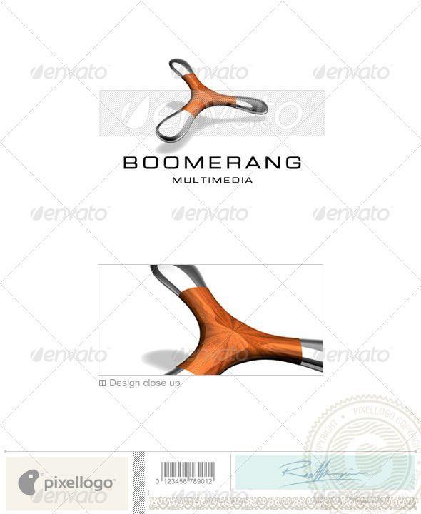 Boomerang 3D Logo - Technology Logo 548. Technology Logo, 3D Logo