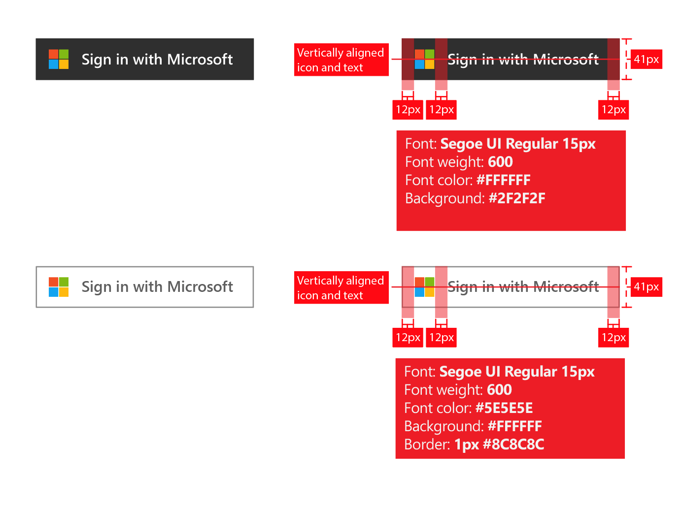 Microsoft Red F Logo - Branding guidelines for applications