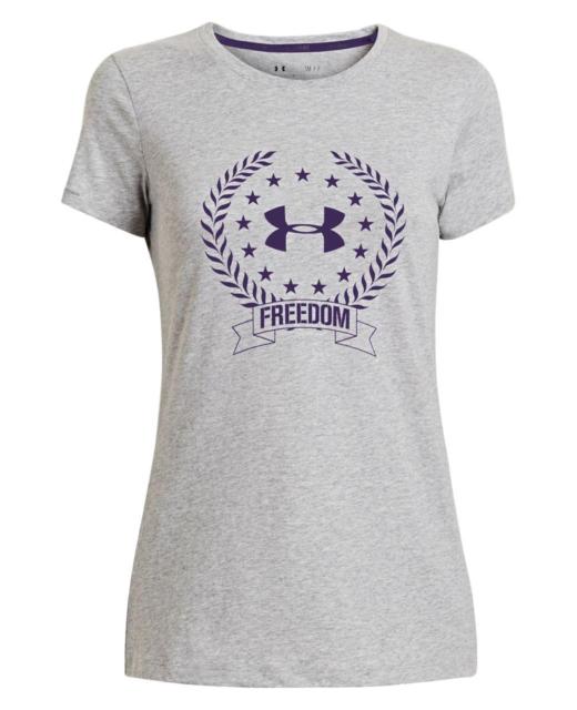 Under Armour Small Logo - Under Armour Freedom Logo T-shirt Women's Gray Small 1252080025sm | eBay