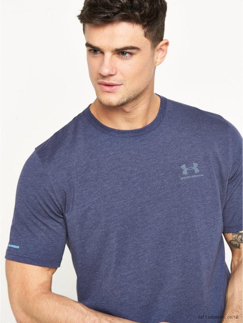 Under Armour Small Logo - UNDER ARMOUR Charged Small Logo T Shirt. Mens T Shirts E7S 33636