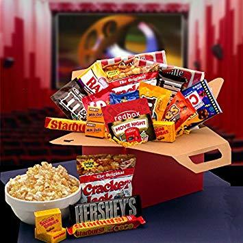 Redbox Movie Popcorn Logo - Amazon.com : Movie Night! Redbox Movie Gift Basket with Candy