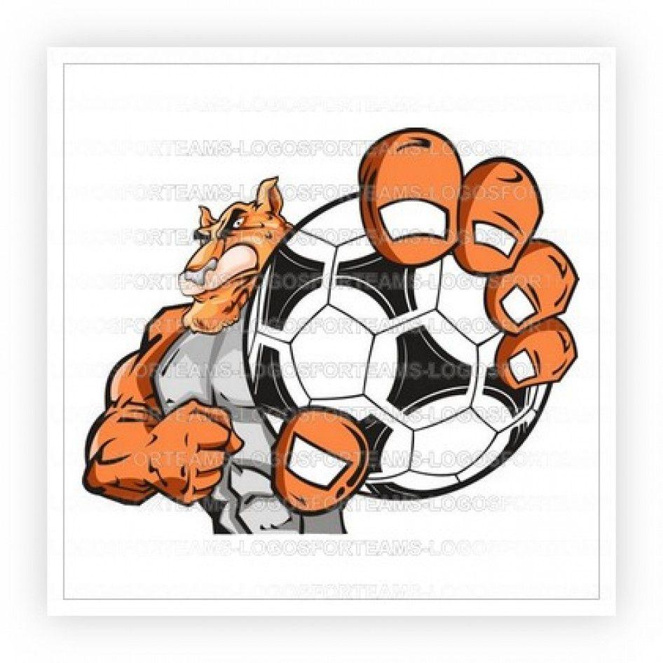 Jaguar Soccer Logo - Mascot Logo Part of a Jaguar Holding A Soccer Ball Graphic