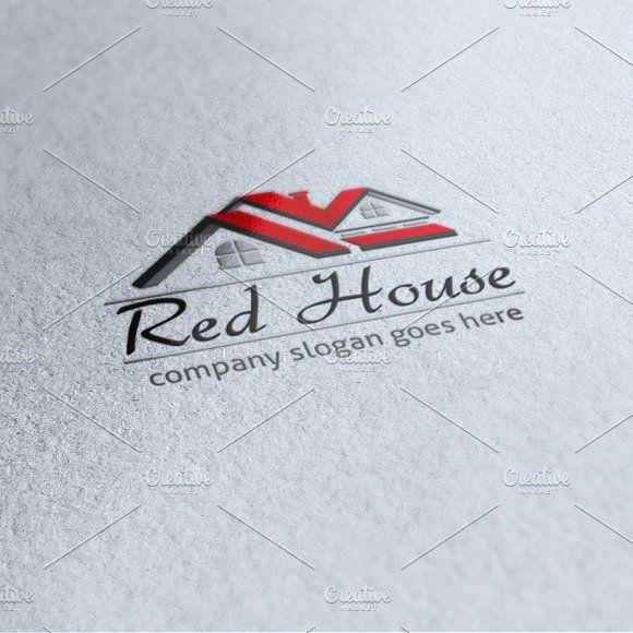 Red House Company Logo - Red House Logo Logo Templates Creative Market