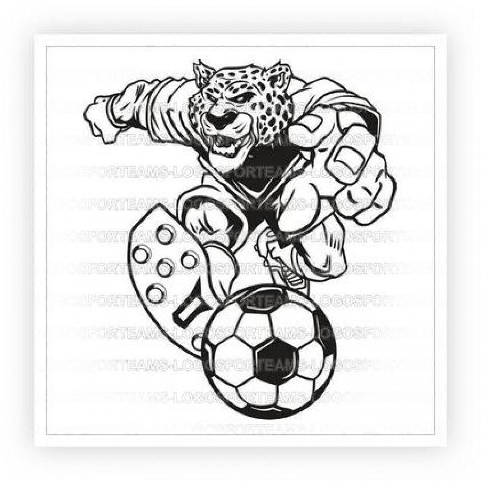 Jaguar Soccer Logo - Mascot Logo Part of Jaguar Kicking A Soccer Ball