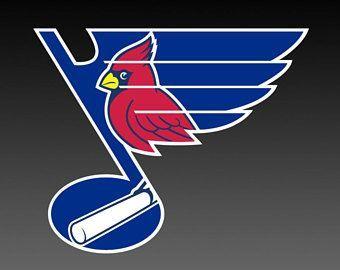 Birds STL Blues Logo - St Louis Blues with Cardinal logo, SVG Files, Hockey Clipart, Cricut ...