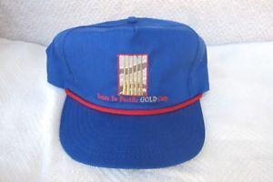 Crown Gold Corporation Logo - Baseball Cap Hat Santa Fe Pacific Gold Corp Snapback High Crown Pre ...